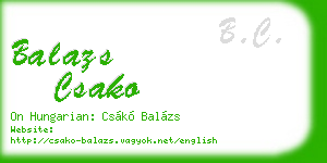 balazs csako business card